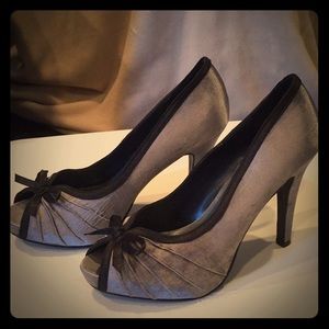 Charolette Russe silver and black high heel
